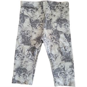 Circo Kitty Flowers Grayscale Leggings Toddler's Sz 2T